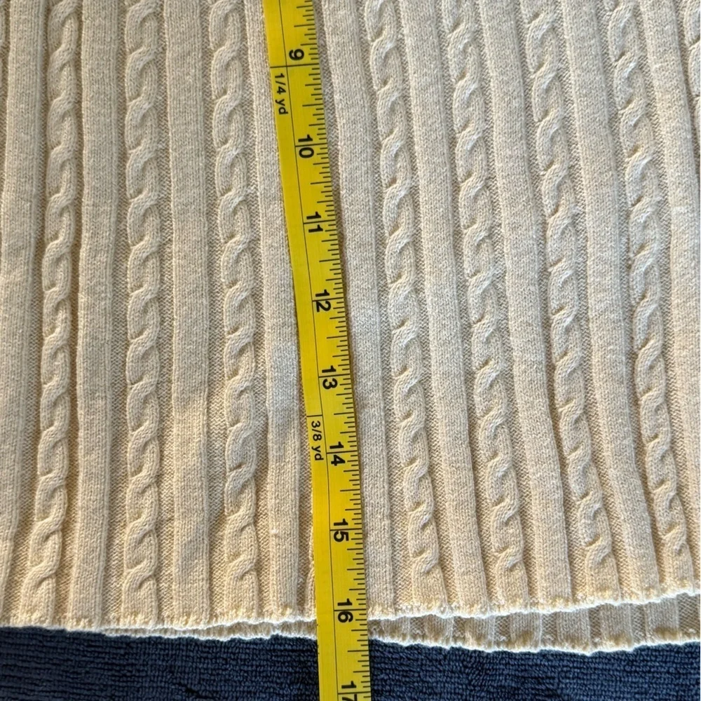 NWT- Light Yellow Cable Knit Gently Flared Skirt, Medium
